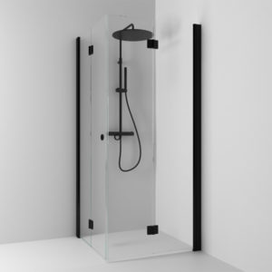 Svedbergs Skoga Foldehjørnedusj - Sort Matt