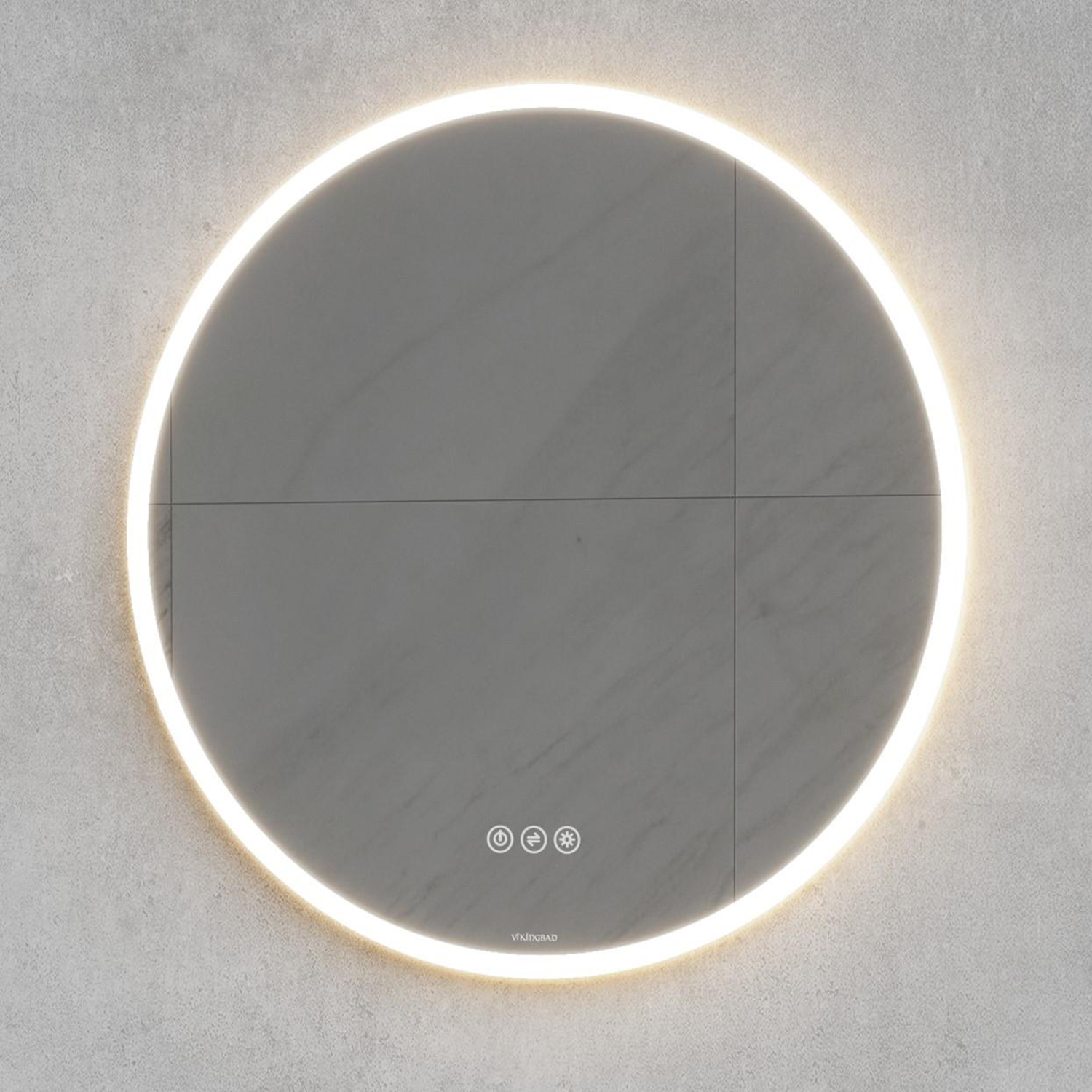 VikingBad Oda Rundt Speil m/LED lys - Bilde 2