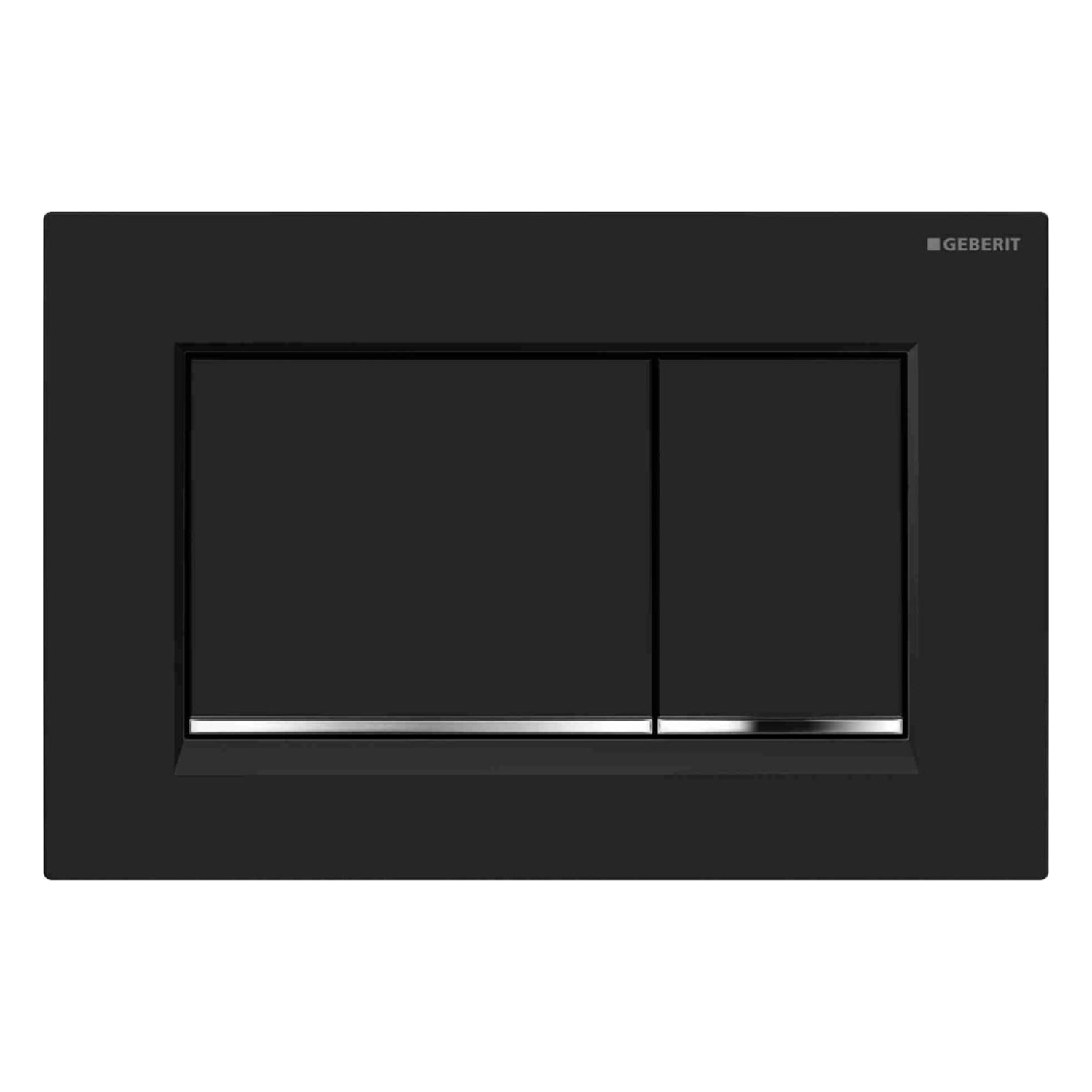 Geberit Sigma 30 Betjeningsplate - Svart Matt/Blankforkrommet