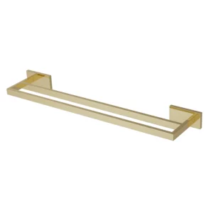 VikingBad Luna Rett Dobbel Håndklestang - Gull