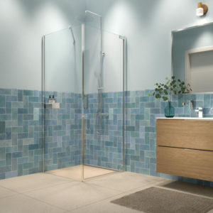 Sealskin Inc Svingdør med sidevegg - Krom