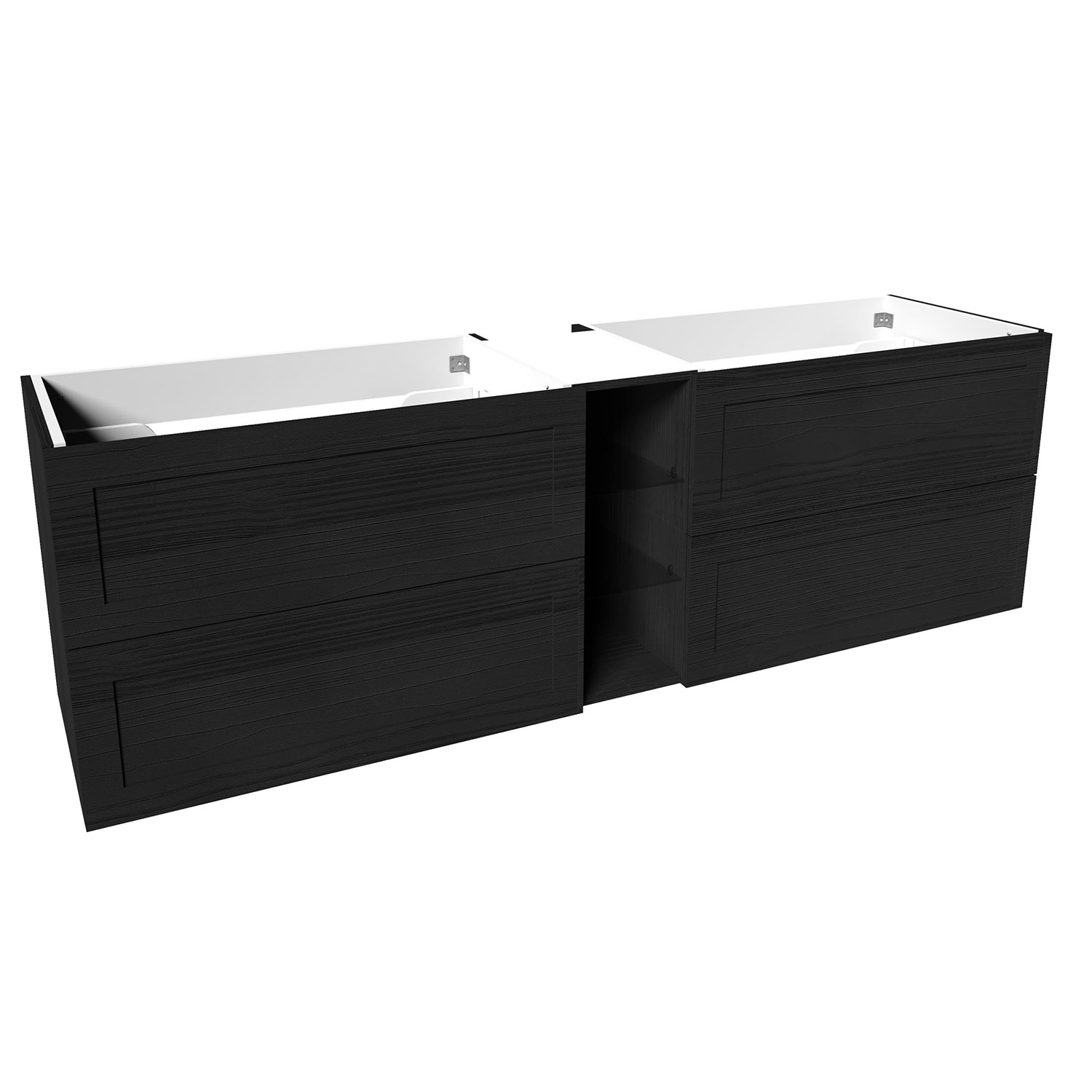 VikingBad Mie Servantskap slett hylle - Sort Eik