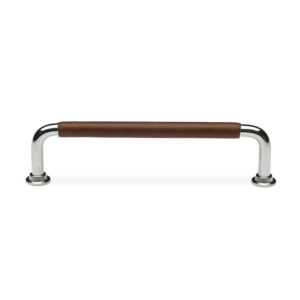 Vedum Akleja Håndtak cc128 - Brun Skinn/Krom