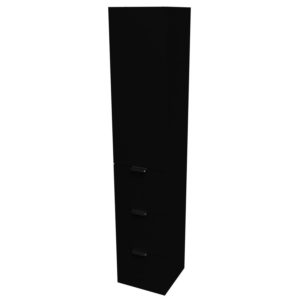 VikingBad Mie Slett Høyskap 3S - Sort Matt