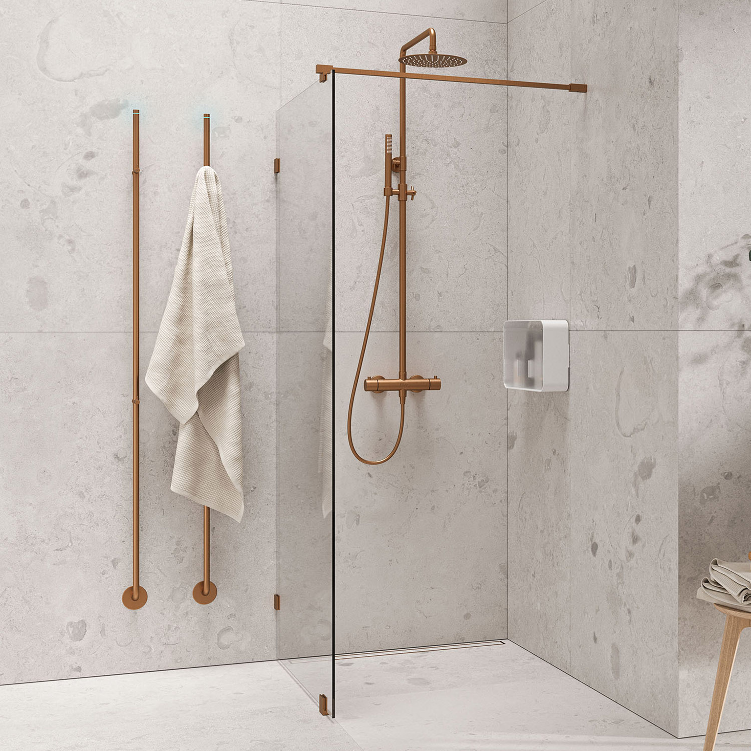 INR Line Håndkletørker - Børstet Bronze - Bilde 2