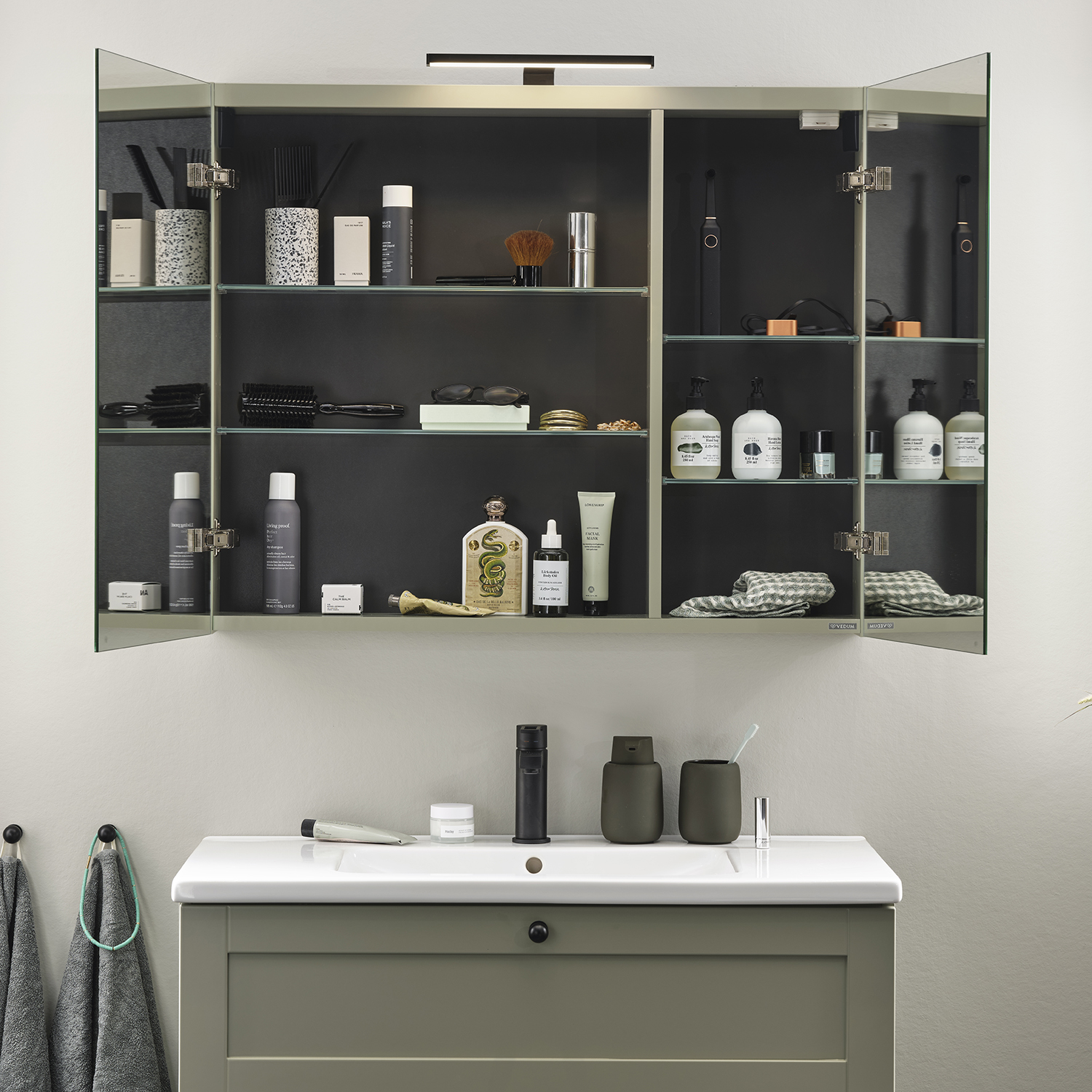 Vedum Viken Speilskap - Nora Grå - Bilde 7