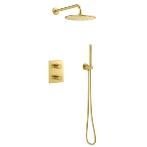 Silhouet Takdusj for innbygging - Børstet Messing