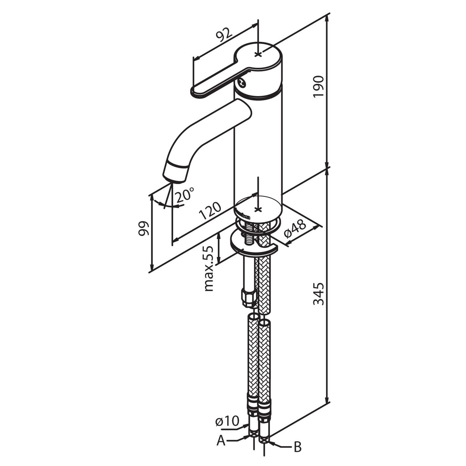 Silhouet Servantkran Stor - Børstet Grafitt - Bilde 2