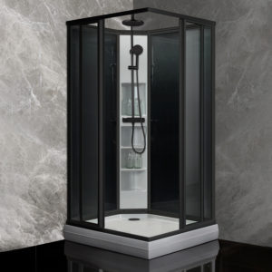 Sanipro Classic Black Firkantet Dusjkabinett 70x90