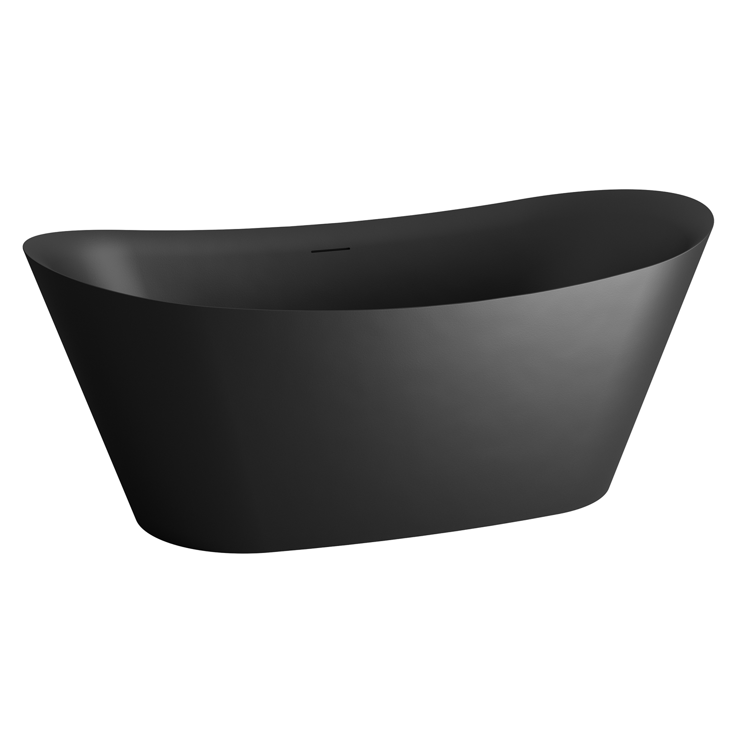 VikingBad Holviga Badekar 170 cm - Sort Matt