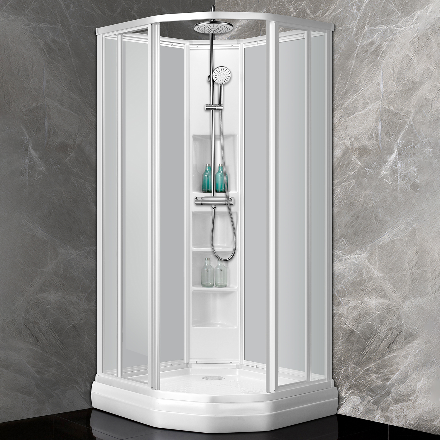 Sanipro Classic Hvit Dusjkabinett 90x90