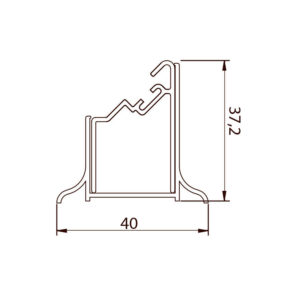 VikingBad Mats Veggprofil / Magnetlist Justerbar