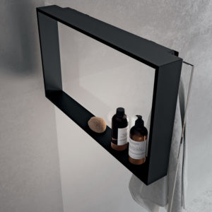 Novellini Frame Dusjhylle og Krok - Sort Matt