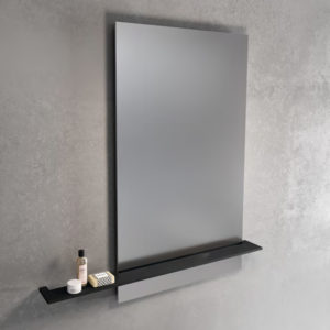 Novellini Hylle til Speil - Sort/Hvit Matt