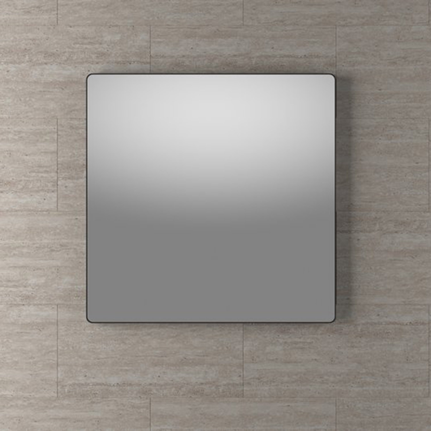 LinnBad Øyri Speil - Sort Ramme