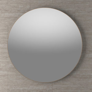 LinnBad Øyri Rundt Speil - Messing Ramme