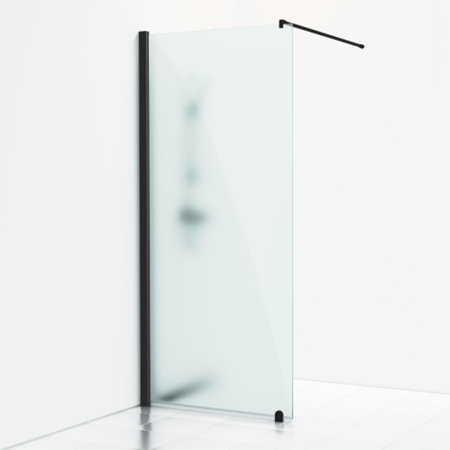 Skoga Skjermvegg Fast - Sort Matt - Bilde 4