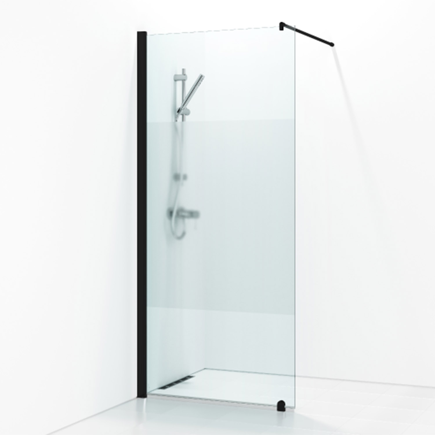 Skoga Skjermvegg Fast - Sort Matt - Bilde 5