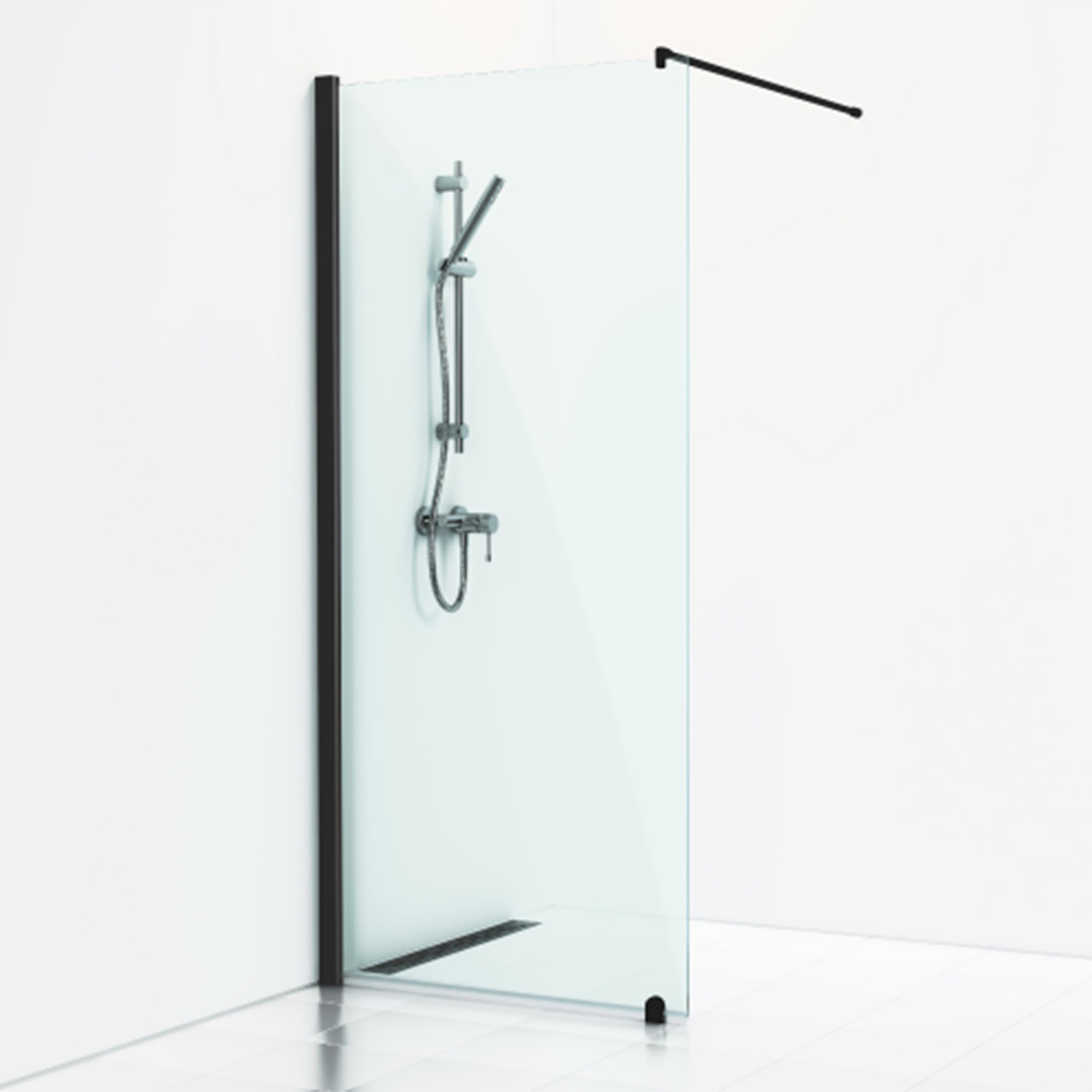 Skoga Skjermvegg Fast - Sort Matt - Bilde 6