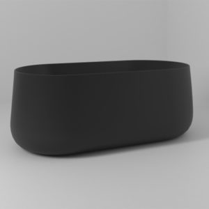 Svedbergs Auren Badekar 156 cm - Sort Matt