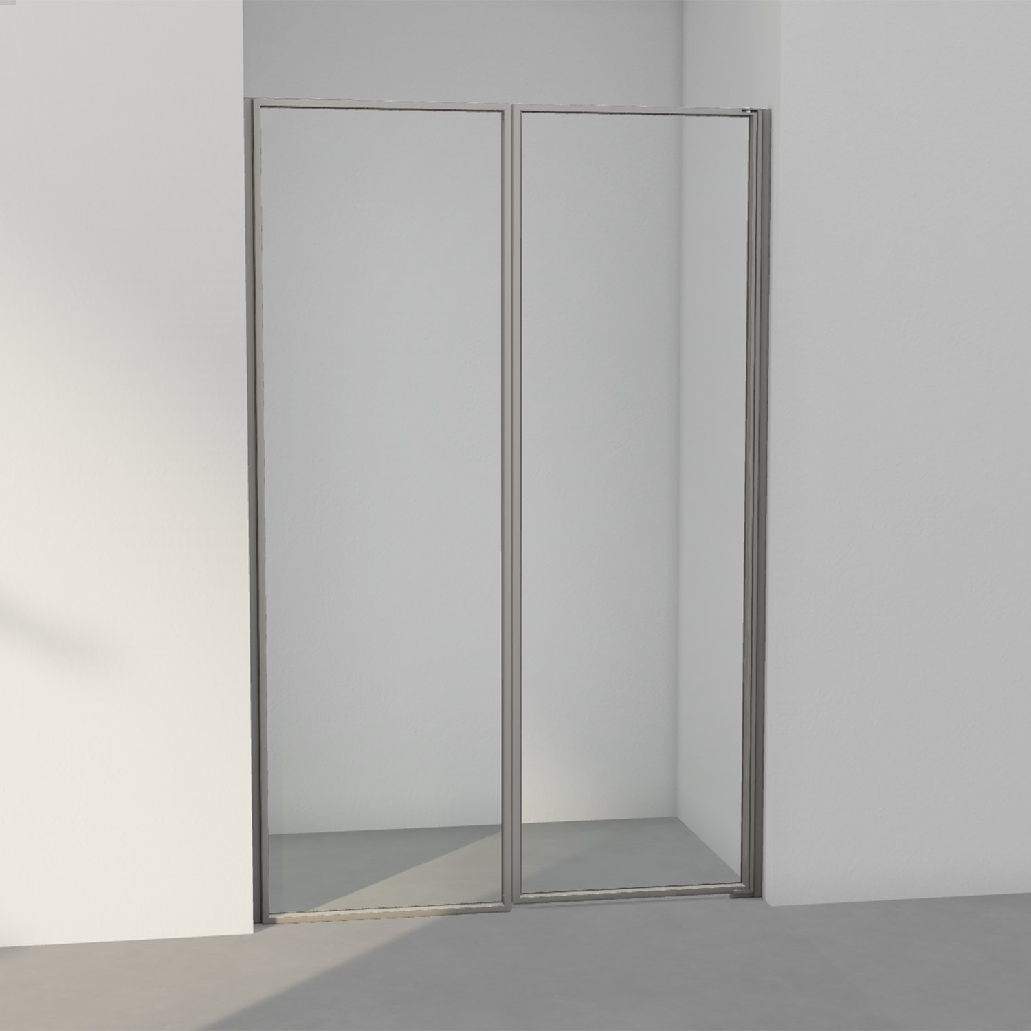 INR Edge 4 Dusjdør/Fastvegg - Stone