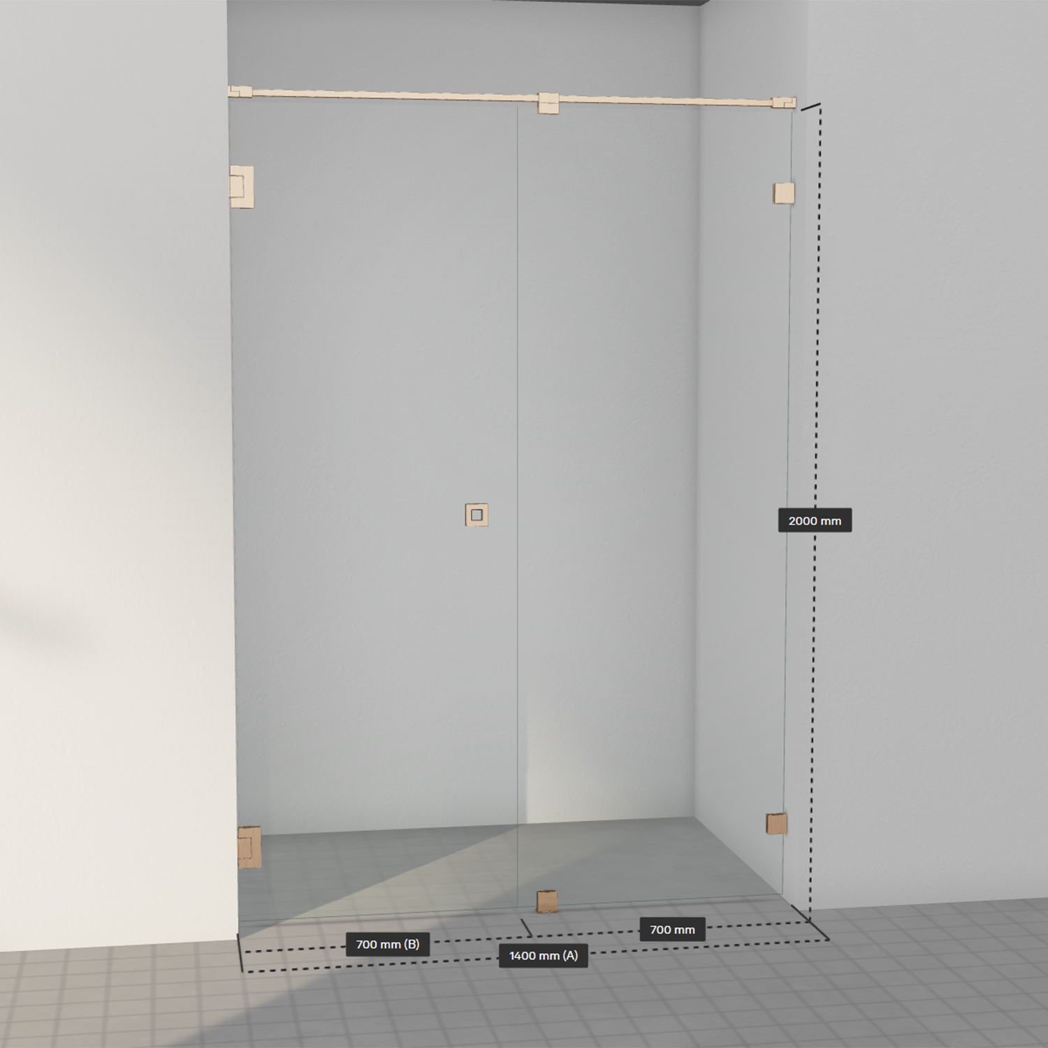 INR Arc 4 Original Fastvegg/Dør - Børstet Bronze - Bilde 4