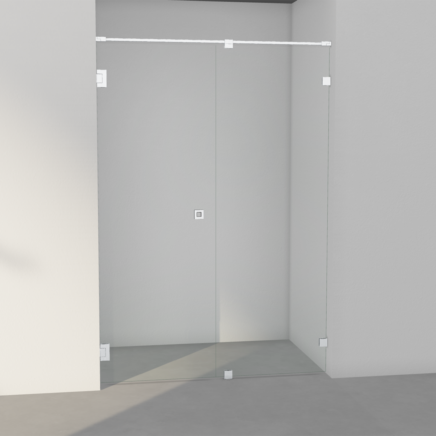 INR Arc 4 Original Fastvegg/Dør - Børstet Krom