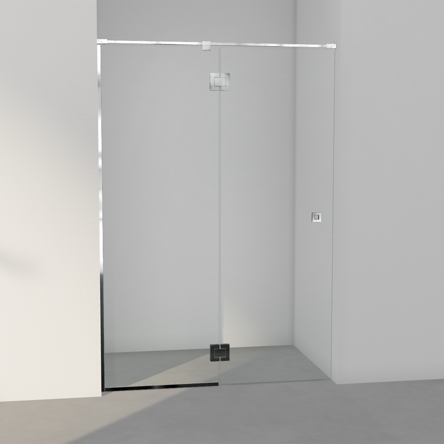 INR Arc 5 Frame Fastvegg/Dør - Krom