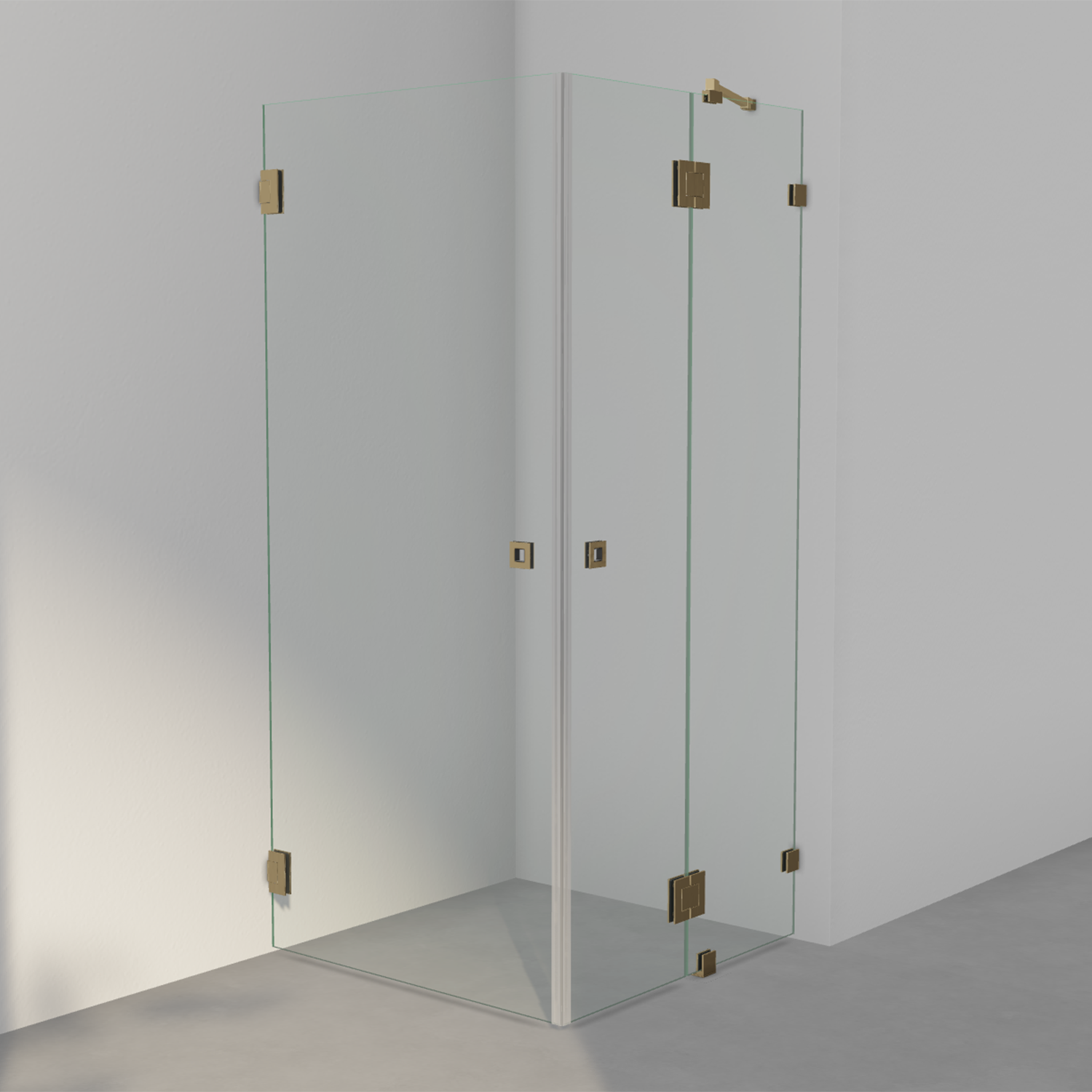 INR Arc 14 Original Dusjhjørne - Børstet Messing