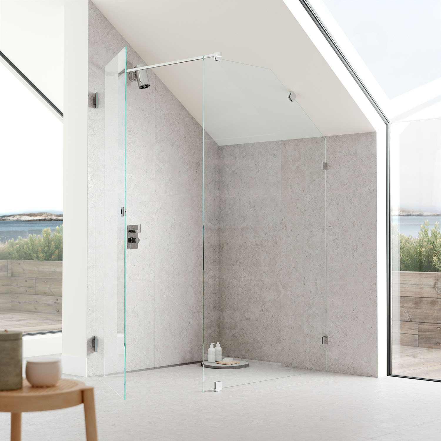 INR Arc 13 Original Dusjhjørne Måltilpasset - Krom - Bilde 2