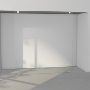 INR Arc 43 Original Plus Dusjvegg - Børstet Messing