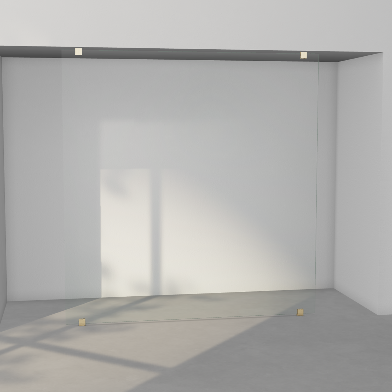 INR Arc 43 Original Plus Dusjvegg - Børstet Messing