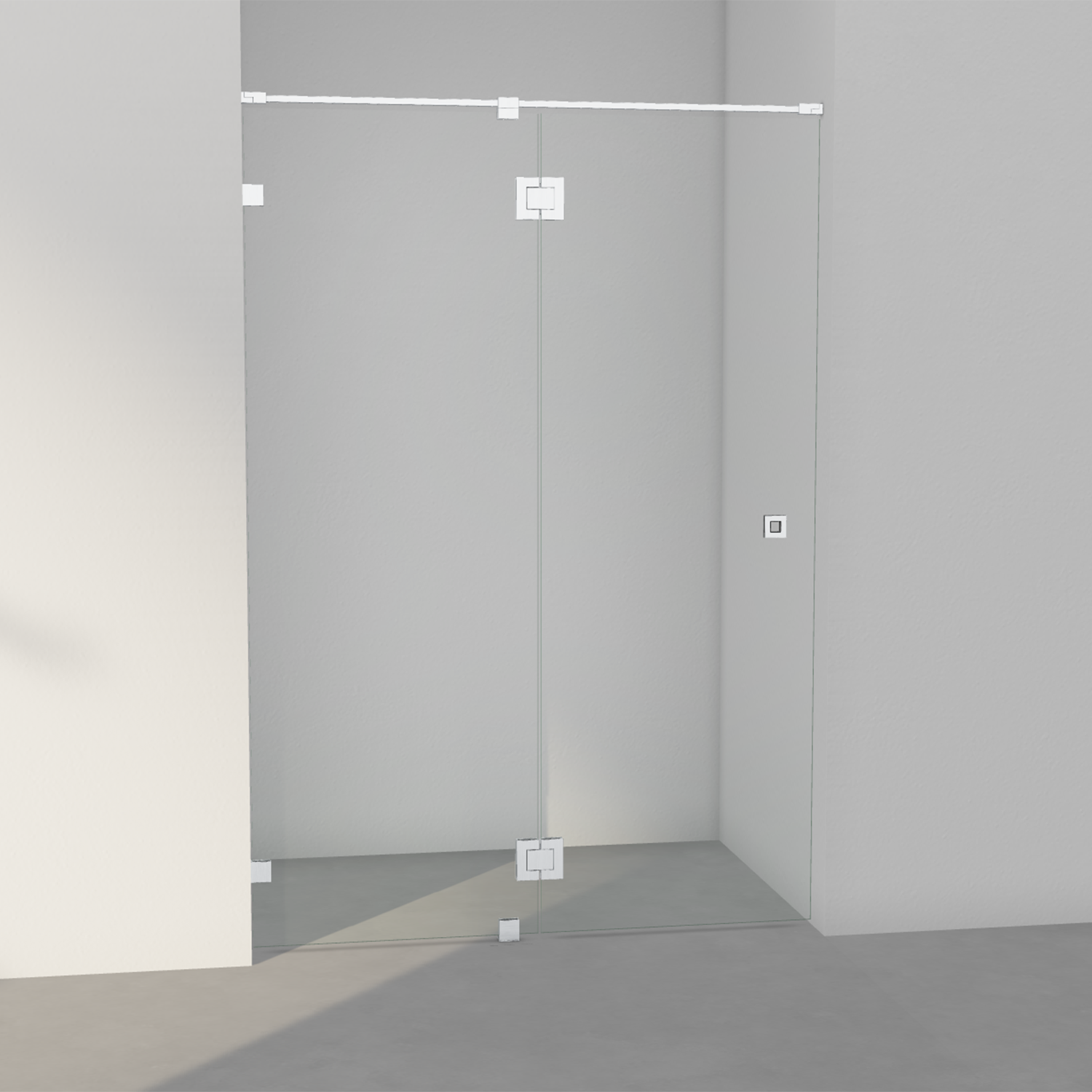 INR Arc 5 Original Fastvegg/Dør - Børstet Krom