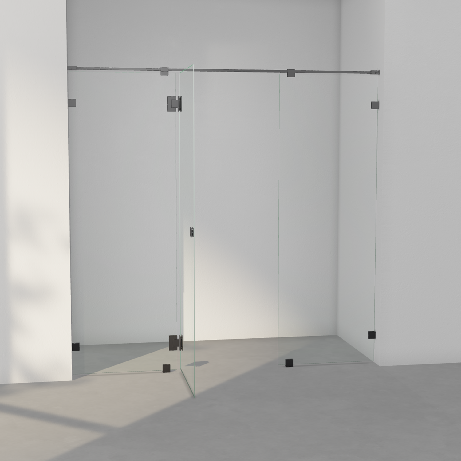 INR Arc 7 Original Fastvegger/Dør - Børstet Krom - Bilde 2