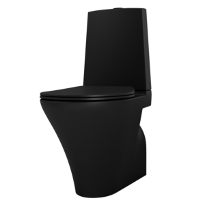 VikingBad Ciba Toalett Gulvstående - Sort Matt