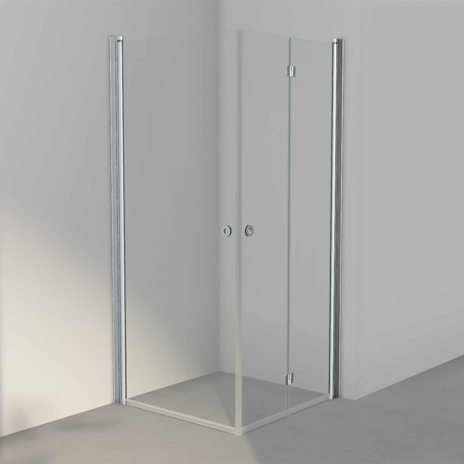 INR Linc 66 Flex Dusjhjørne Høyre - Børstet Krom