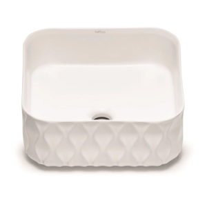 Bathco Sand Waves Servant - Hvit Matt