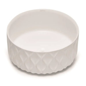 Bathco Sand Waves Servant Rund- Hvit Matt