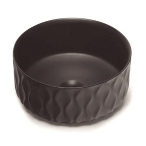 Bathco Sand Waves Servant Rund - Sort Matt