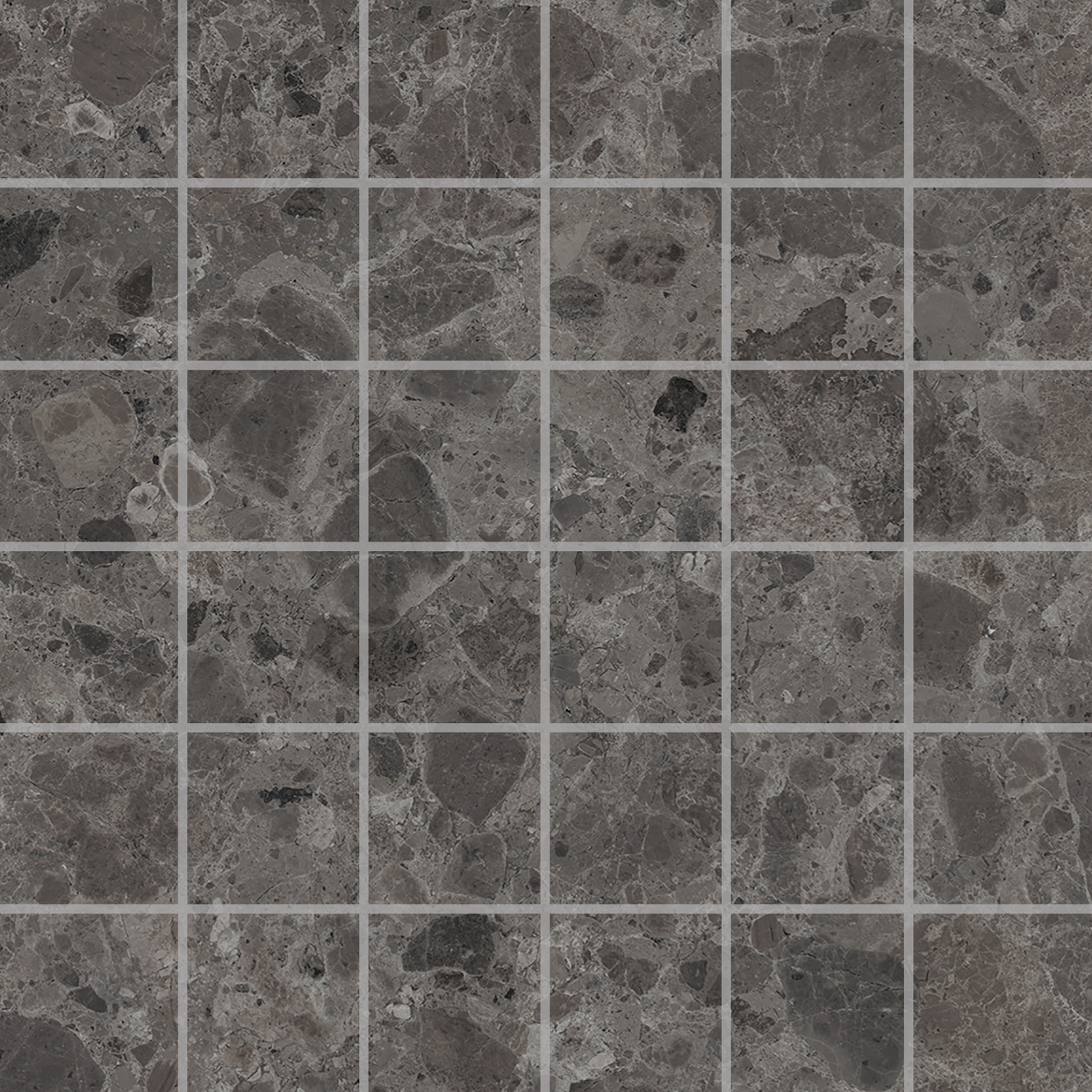 VikingBad Atmosphere Grè Deep Grey Mosaikk 5x5 cm