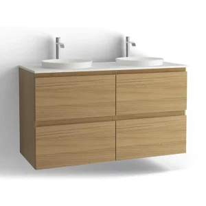 Vedum Flow Servantskap 1200 dbl 4s - Hvit Eik