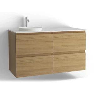 Vedum Flow Servantskap 1200 V/H 4s - Hvit Eik