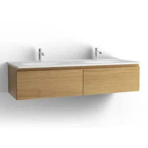 Vedum Flow Servantskap 1500 dbl 2s - Hvit Eik