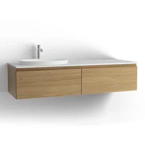 Vedum Flow Servantskap 1500 V/H 2s - Hvit Eik