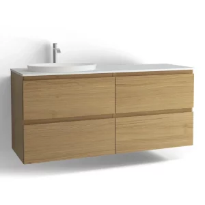 Vedum Flow Servantskap 1500 V/H 4s - Hvit Eik