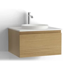 Vedum Flow Servantskap 600 1s - Hvit Eik