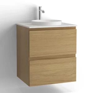 Vedum Flow Servantskap 600 2s - Hvit Eik