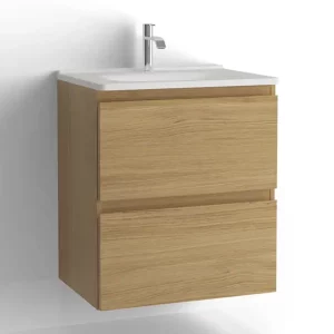 Vedum Flow Servantskap 600 D413 2s - Hvit Eik