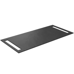 Korsbakken Benkeplate HPL m/dbl håndkleholder – Sort