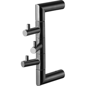 Tapwell TA253 Håndklekrok - Brushed Black Chrome